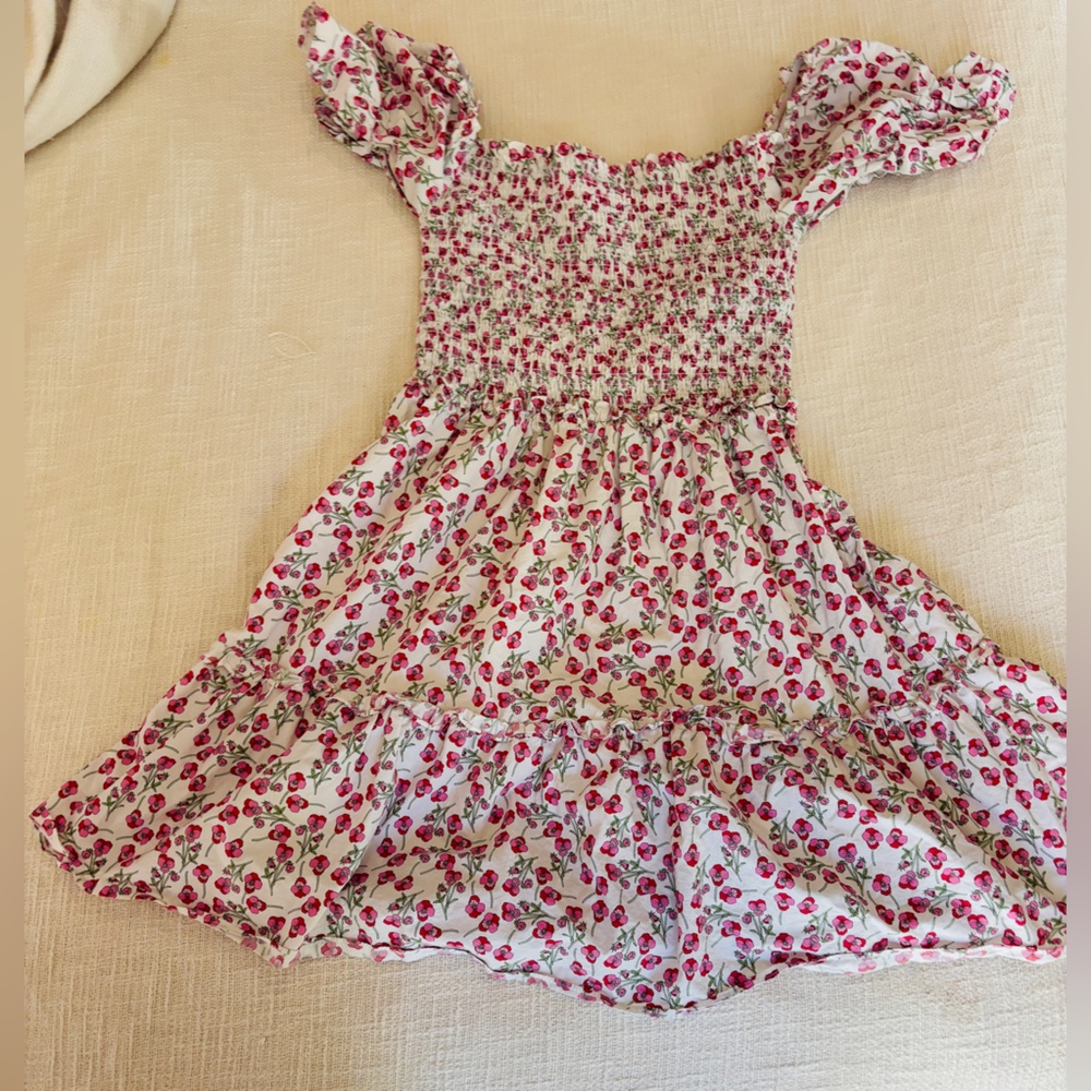 Topshop Floral White and Pink Mini Dress US Women’s Size 8 Pretty Summer Dress - Picture 5 of 10